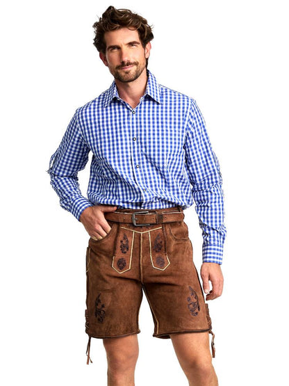 Steigenhöfer Traditionelle Lederhose aus Ziegenleder für Herren