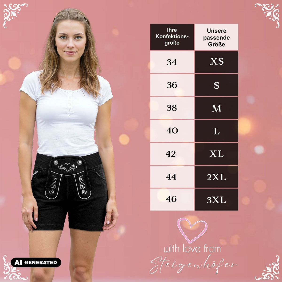 Steigenhöfer Trachten Joggingshorts HELENE