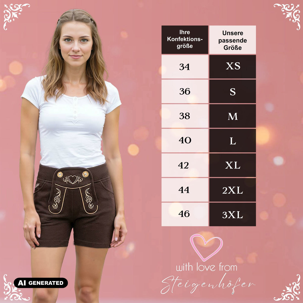 Steigenhöfer Trachten Joggingshorts HELENE