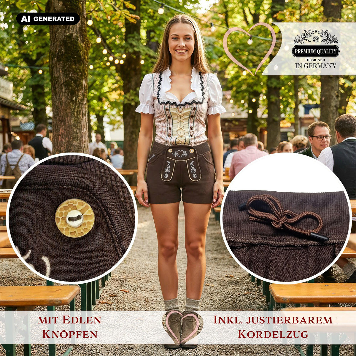 Steigenhöfer Trachten Joggingshorts HELENE