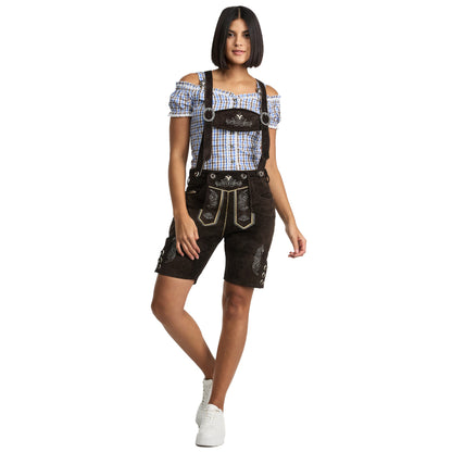 Steigenhöfer Traditionelle Lederhose für Damen mit Trägern