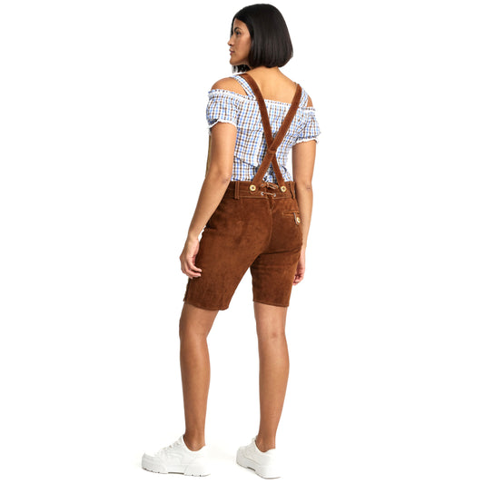 Steigenhöfer Traditionelle Lederhose für Damen mit Trägern