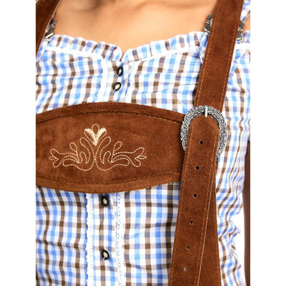 Steigenhöfer Traditionelle Lederhose für Damen mit Trägern