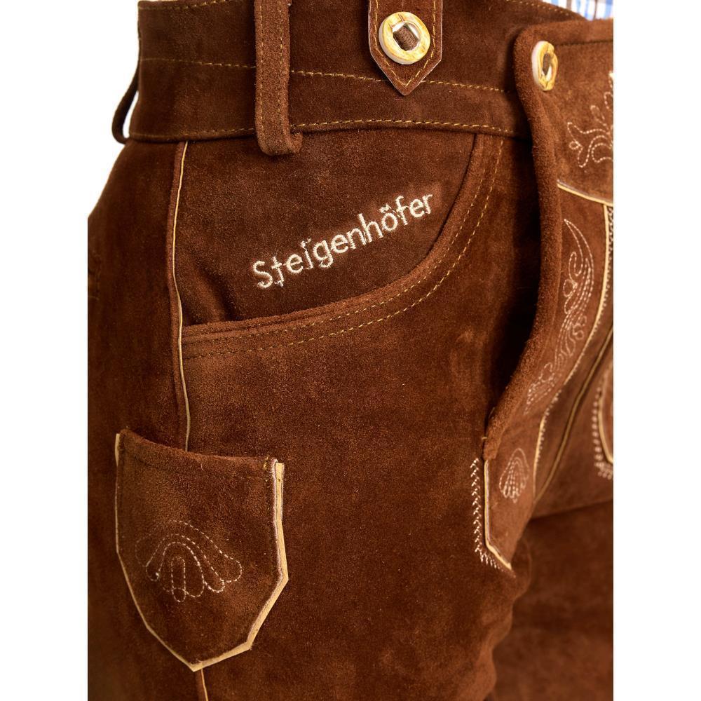 Steigenhöfer Traditionelle Lederhose für Damen mit Trägern