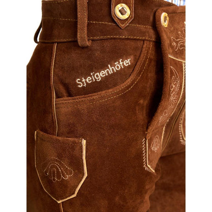 Steigenhöfer Traditionelle Lederhose für Damen mit Trägern