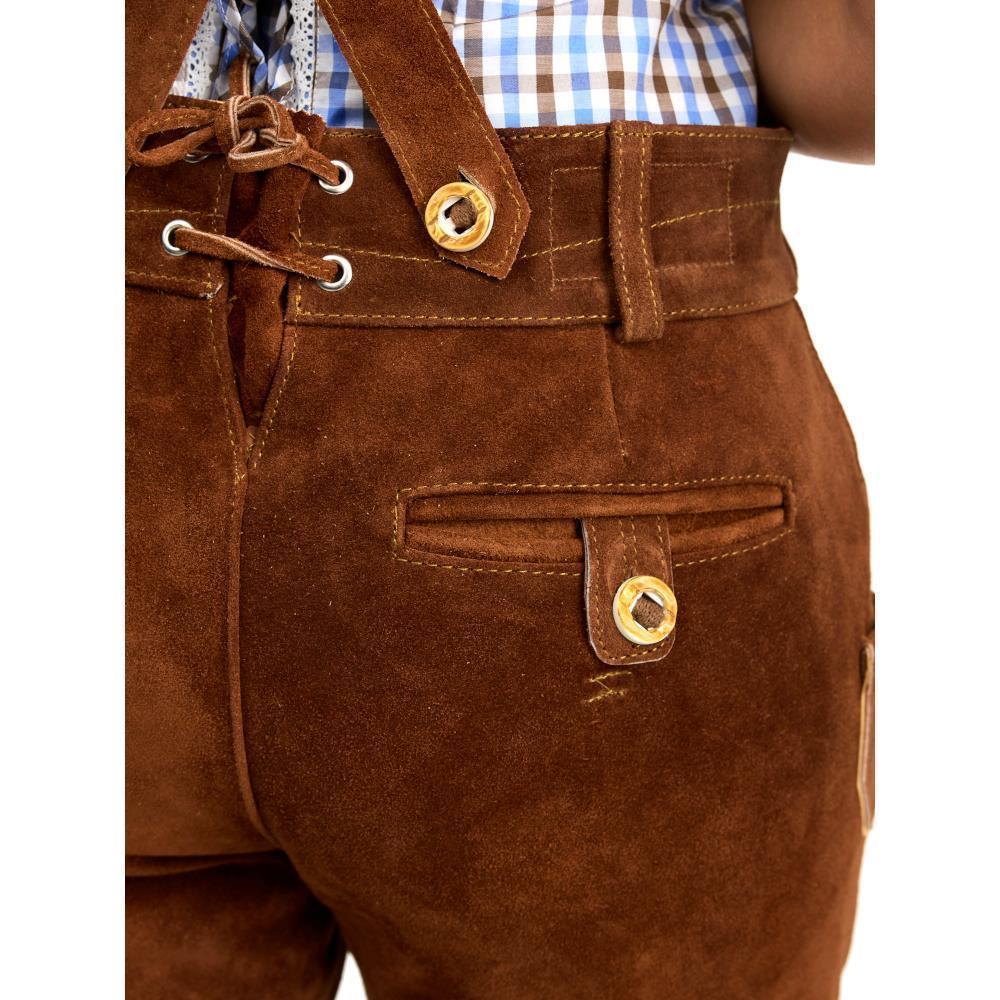 Steigenhöfer Traditionelle Lederhose für Damen mit Trägern