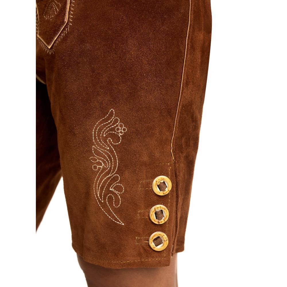 Steigenhöfer Traditionelle Lederhose für Damen mit Trägern