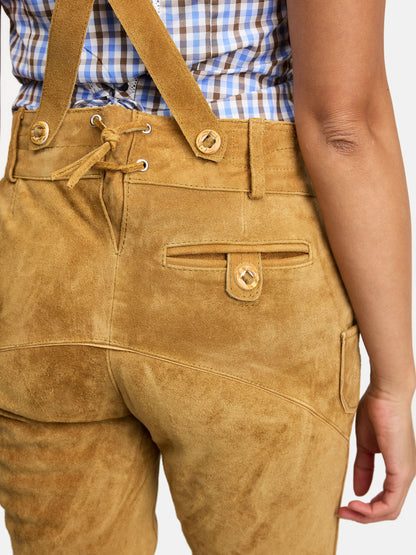 Steigenhöfer Traditionelle Lederhose für Damen mit Trägern