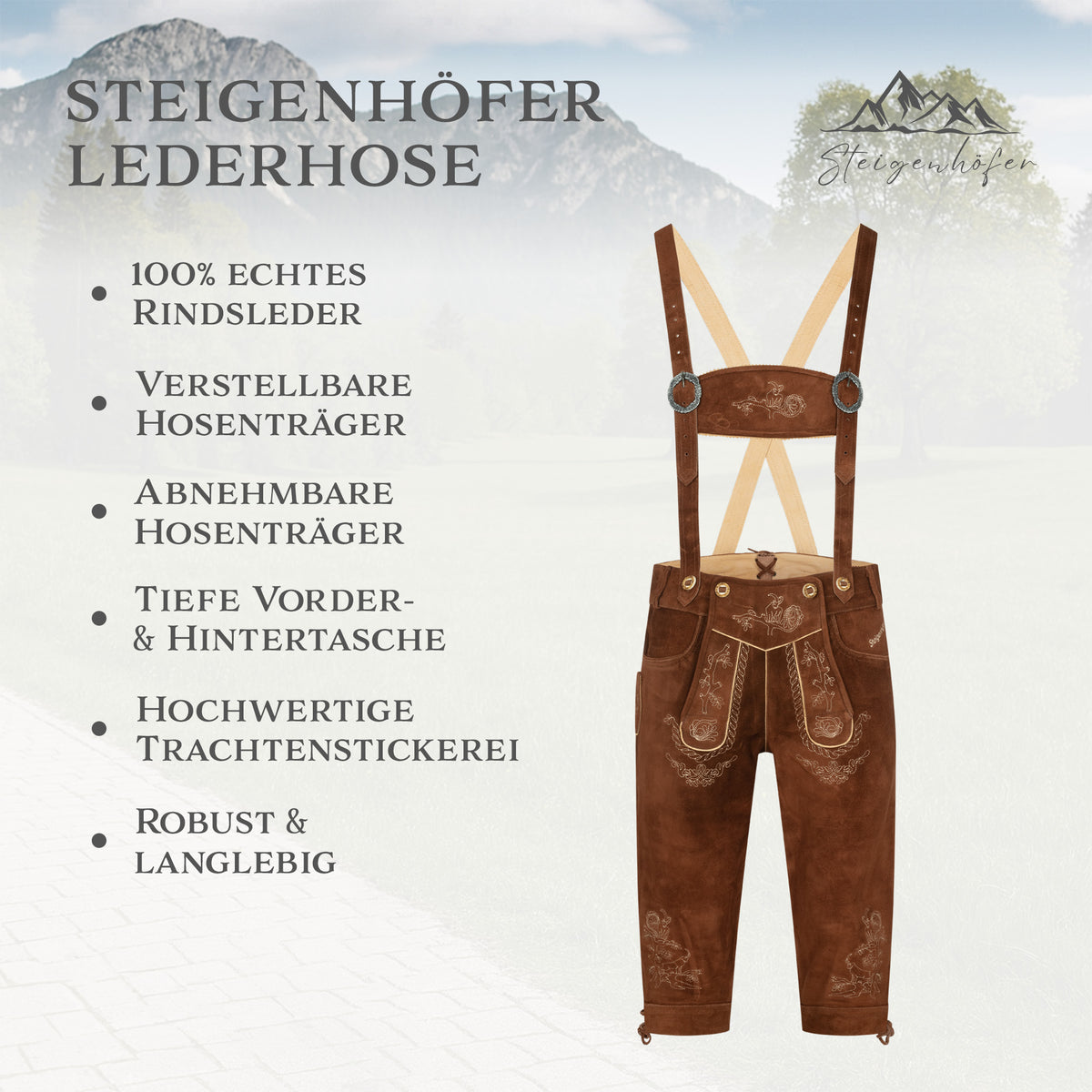 Steigenhöfer Lederhose Kniebund ALEXANDER