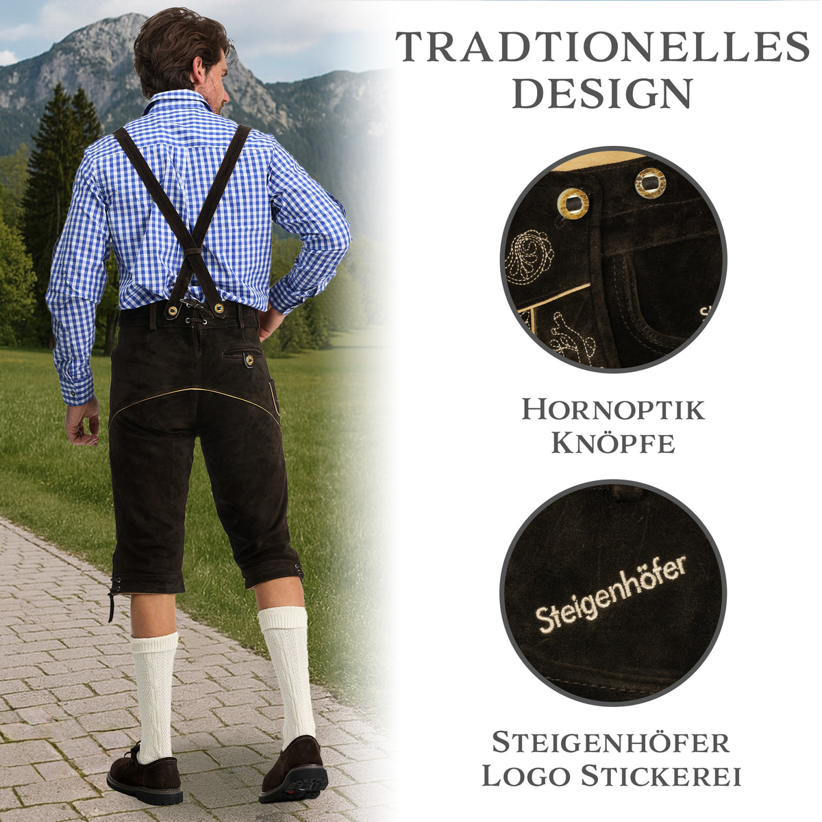 Steigenhöfer Lederhose Kniebund ALEXANDER