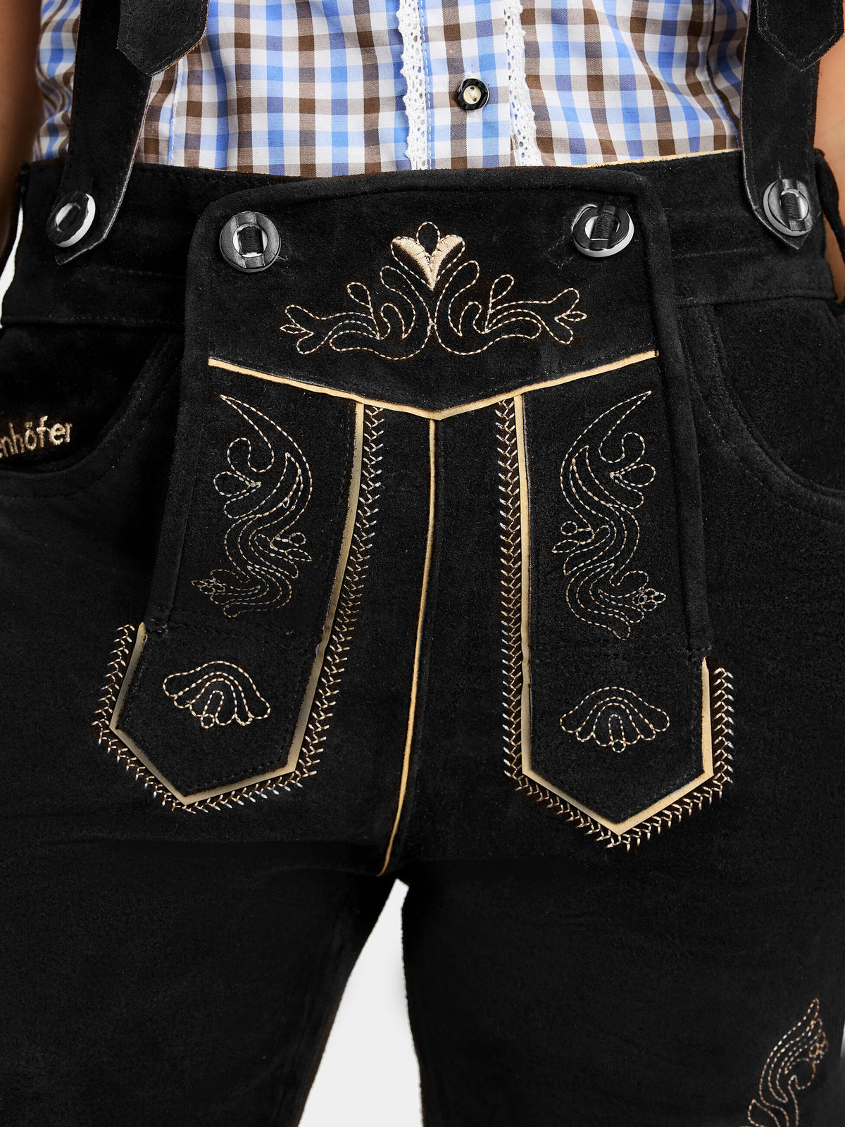 Steigenhöfer Traditionelle Lederhose für Damen mit Trägern
