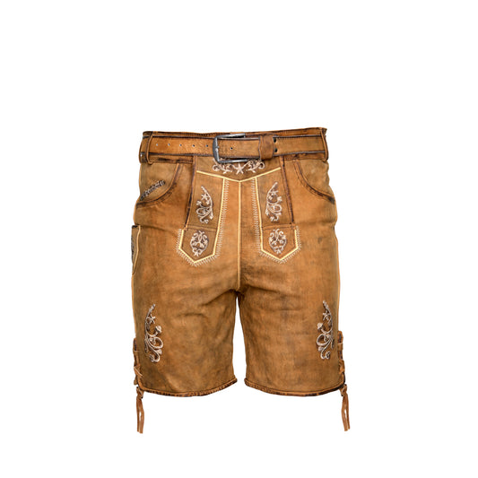 Steigenhöfer Traditionelle Lederhose im Antik-Look für Herren