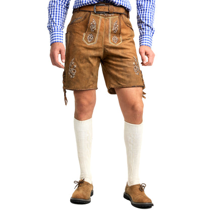 Steigenhöfer Traditionelle Lederhose im Antik-Look für Herren