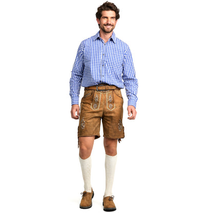Steigenhöfer Traditionelle Lederhose im Antik-Look für Herren