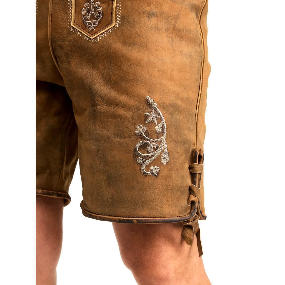 Steigenhöfer Traditionelle Lederhose im Antik-Look für Herren