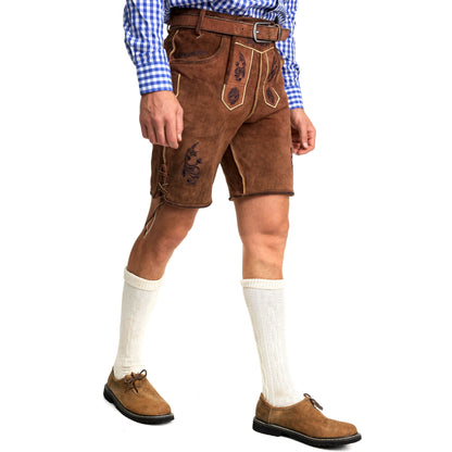 Steigenhöfer Traditionelle Lederhose aus Ziegenleder für Herren