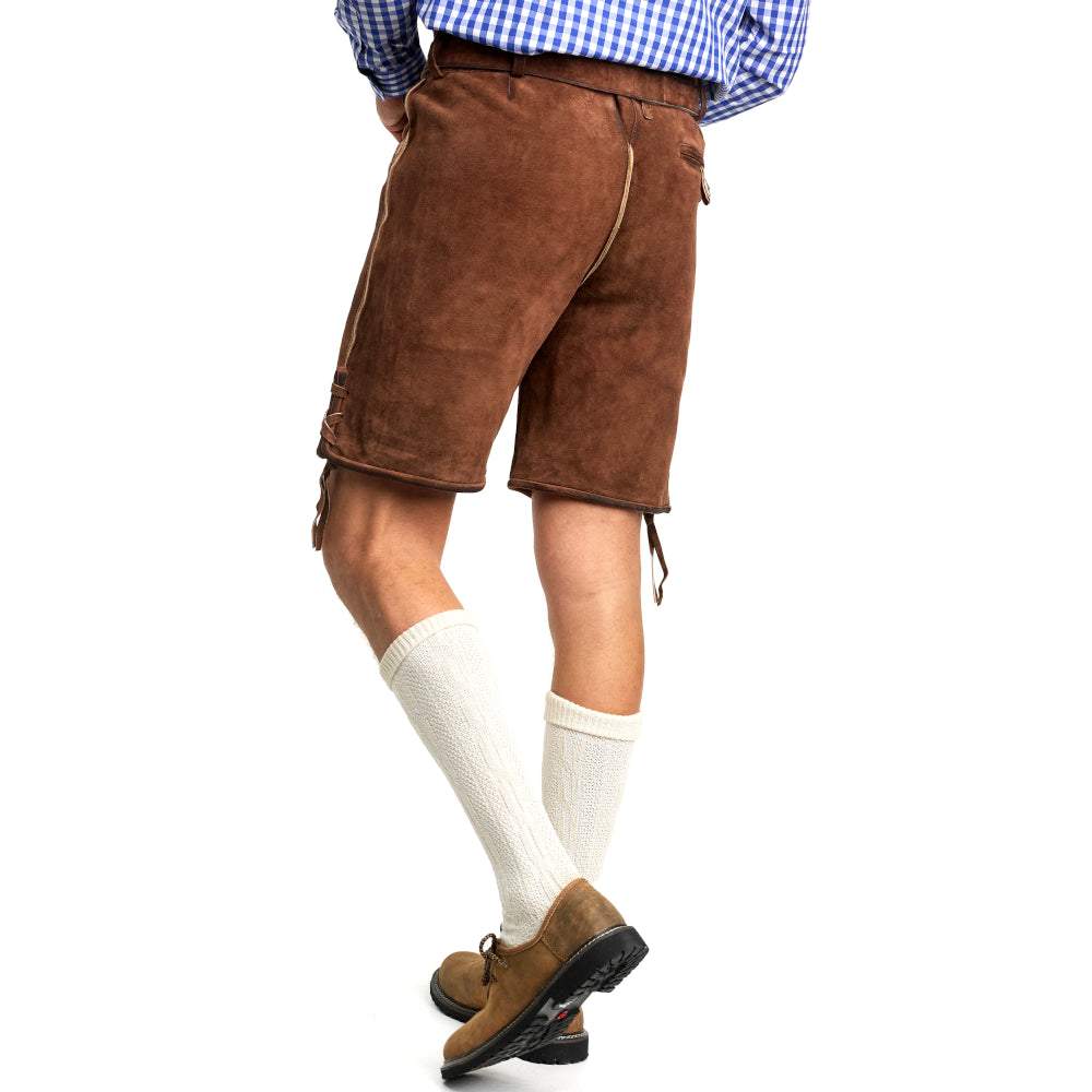 Steigenhöfer Traditionelle Lederhose aus Ziegenleder für Herren