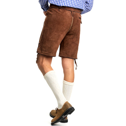 Steigenhöfer Traditionelle Lederhose aus Ziegenleder für Herren