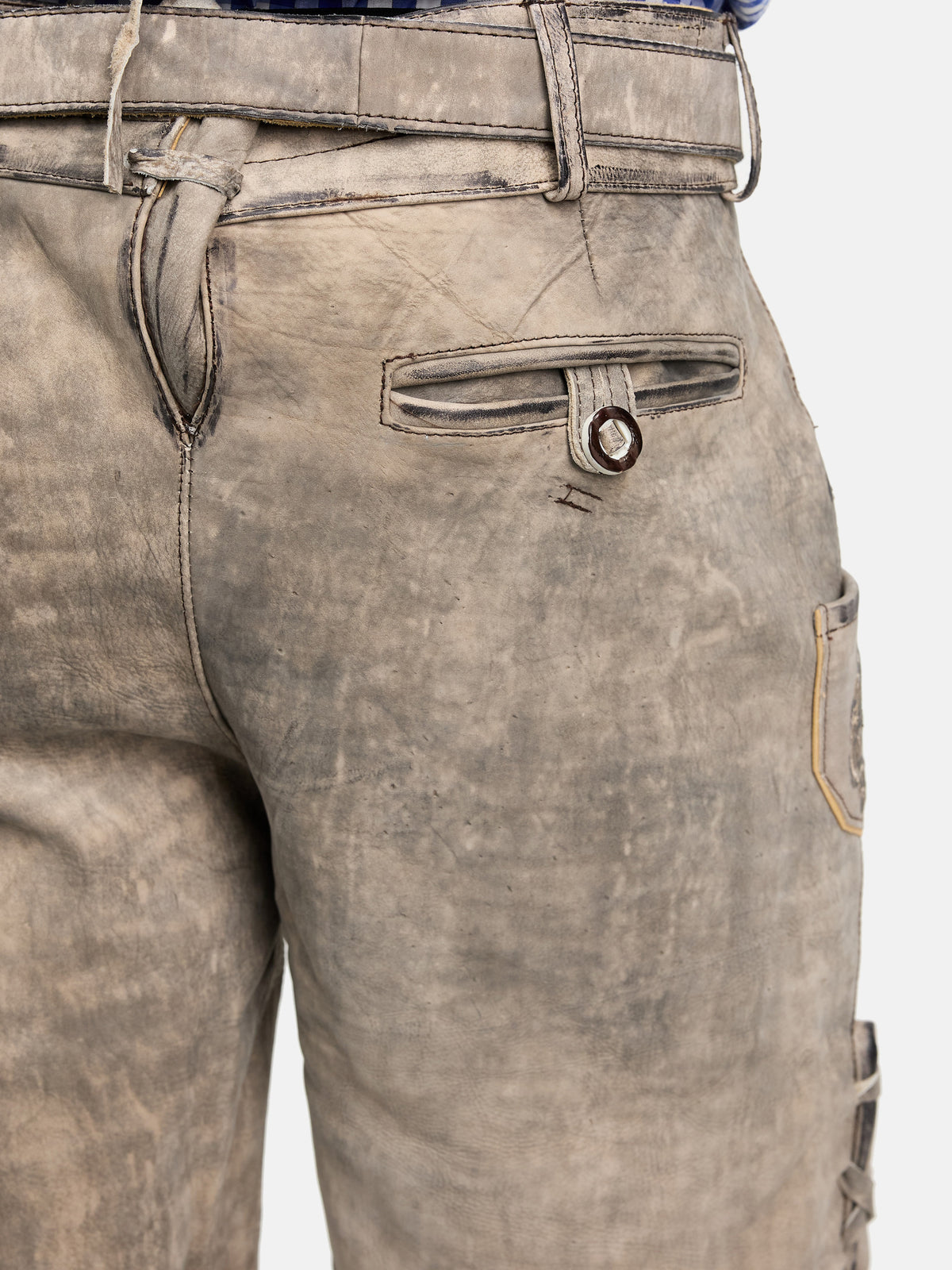 Steigenhöfer Traditionelle Lederhose im Antik-Look für Herren