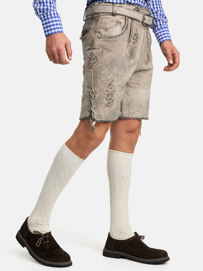 Steigenhöfer Traditionelle Lederhose im Antik-Look für Herren