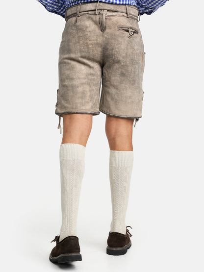 Steigenhöfer Traditionelle Lederhose im Antik-Look für Herren