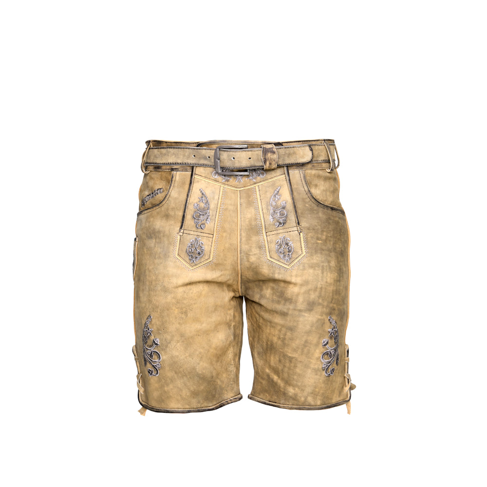 Steigenhöfer Traditionelle Lederhose im Antik-Look für Herren
