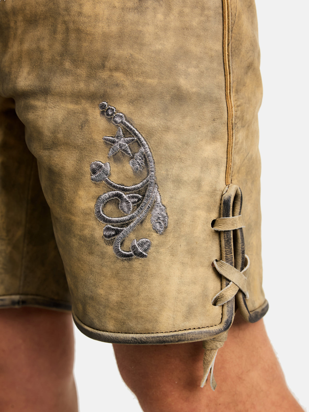 Steigenhöfer Traditionelle Lederhose im Antik-Look für Herren