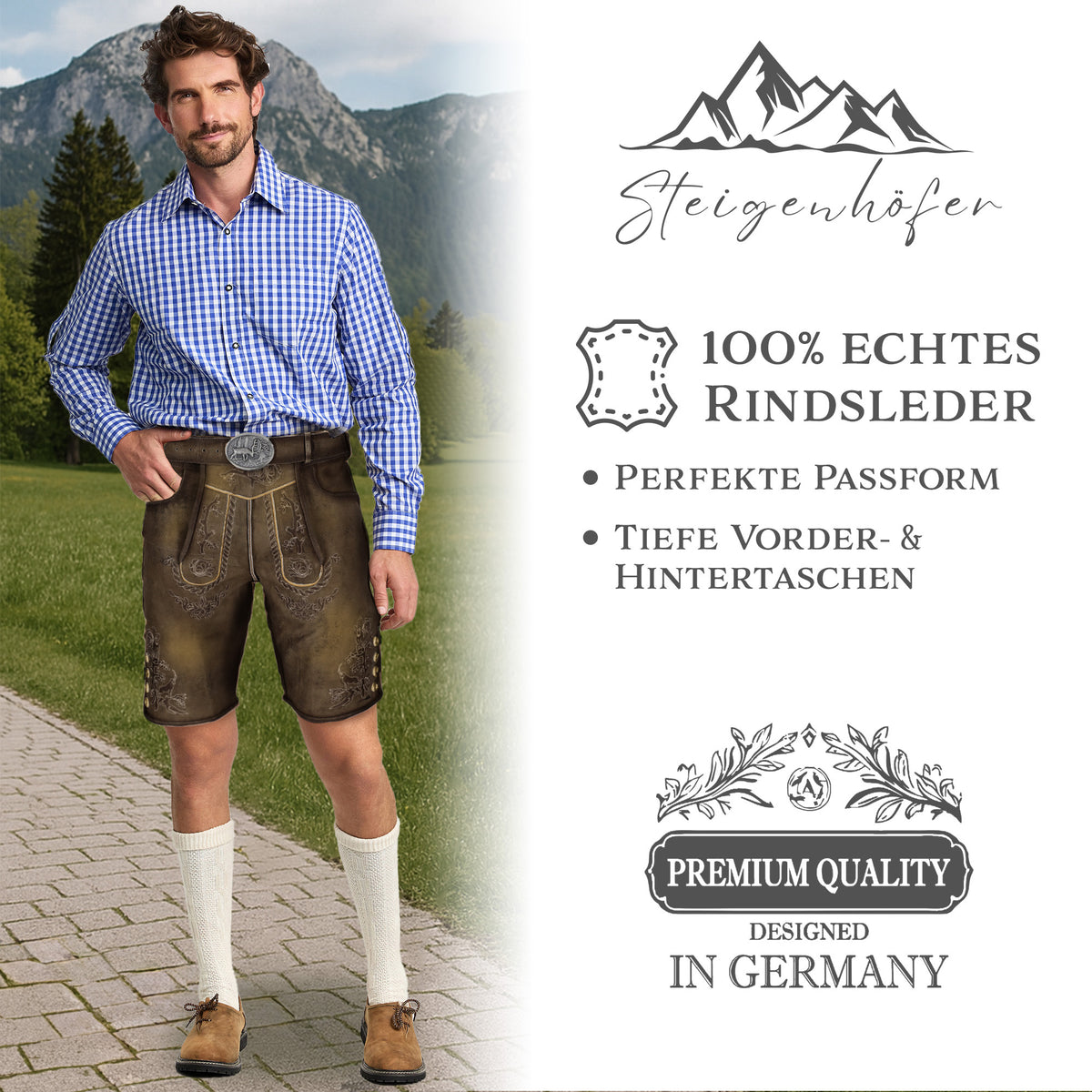 Steigenhöfer Vintage Lederhose FRANZ