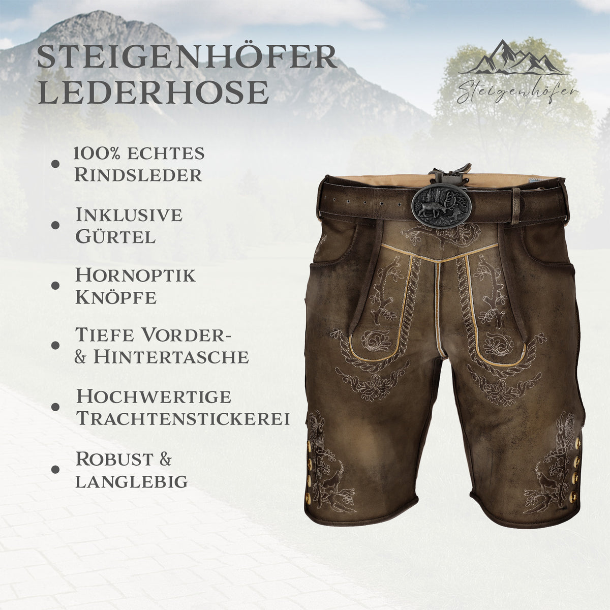 Steigenhöfer Vintage Lederhose FRANZ
