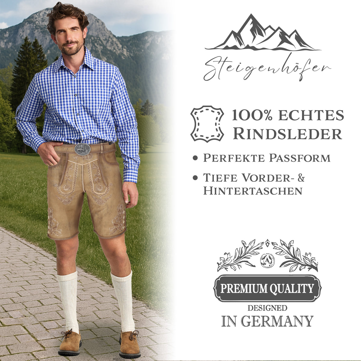Steigenhöfer Vintage Lederhose FRANZ