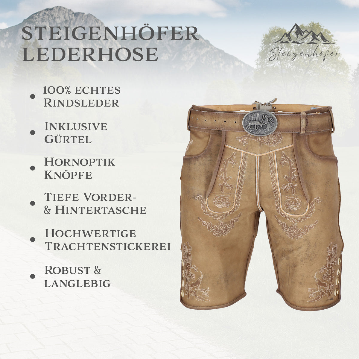Steigenhöfer Vintage Lederhose FRANZ