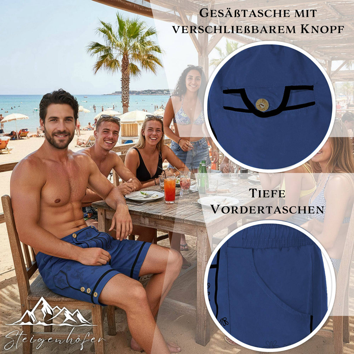 Steigenhöfer Badehose im Trachtenlook XAVER