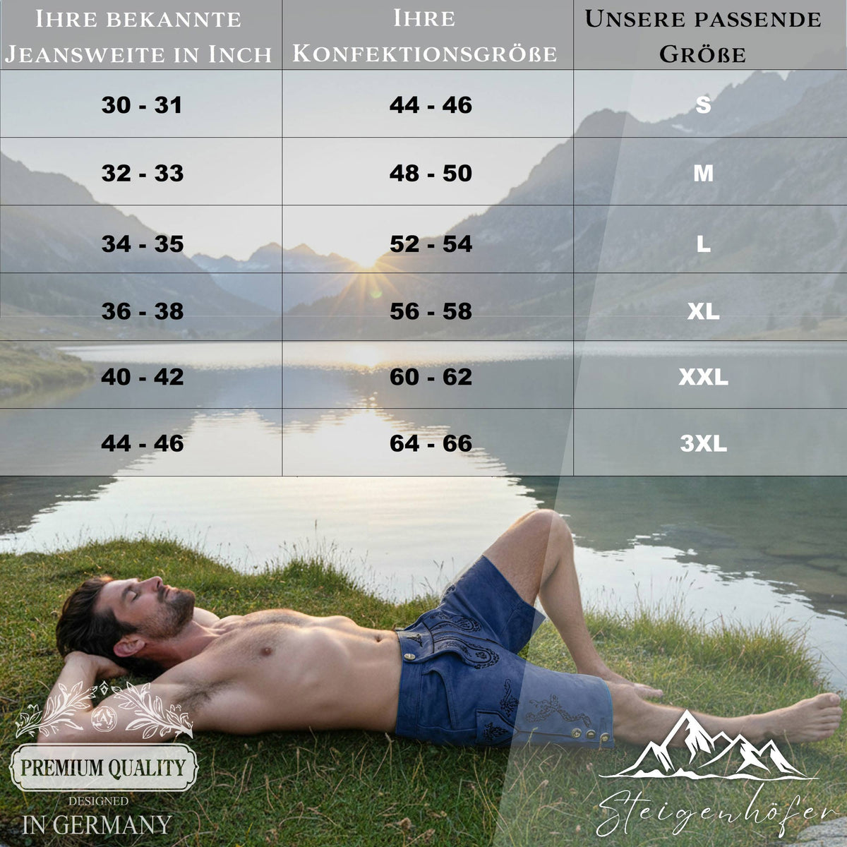 Steigenhöfer Badehose im Trachtenlook XAVER