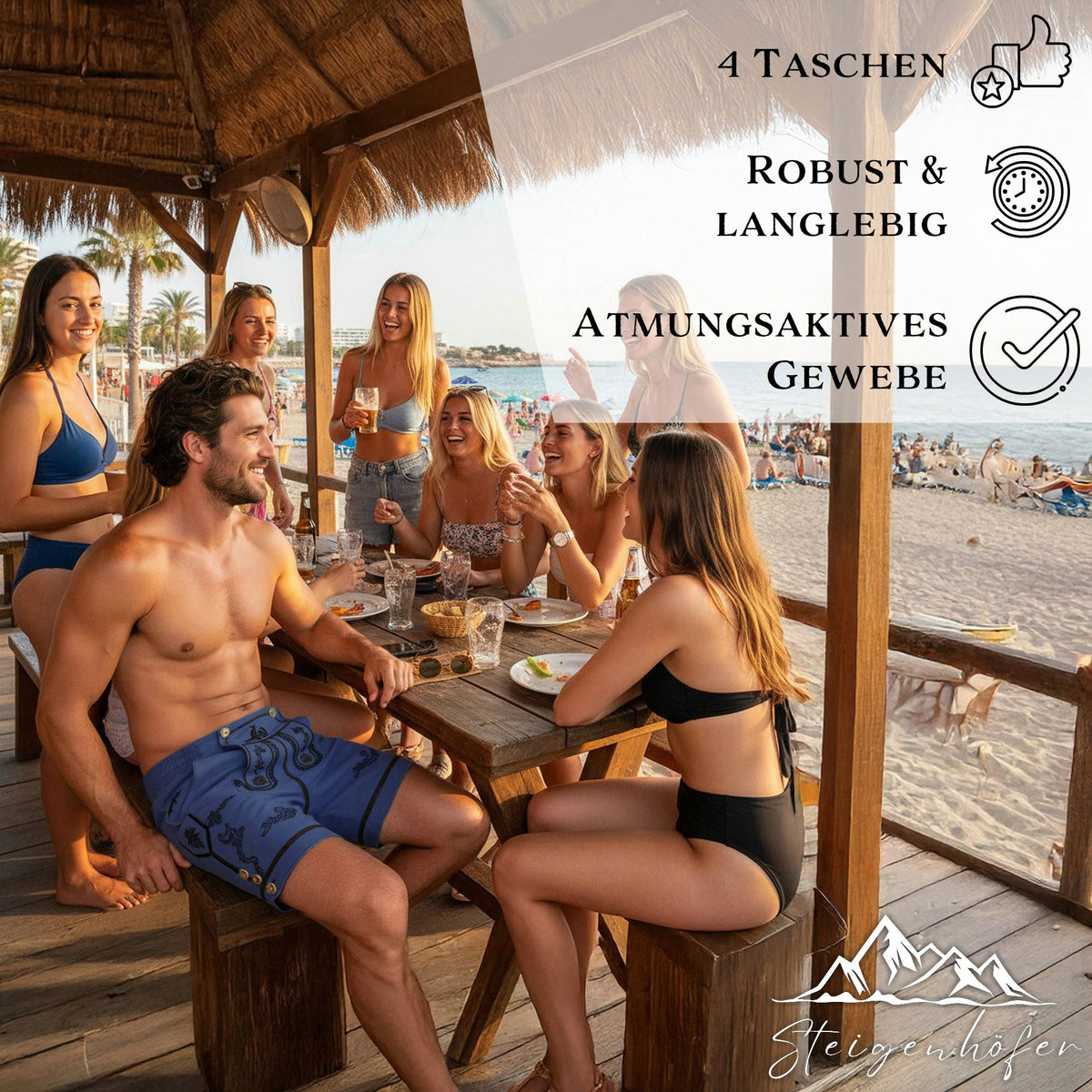 Steigenhöfer Badehose im Trachtenlook XAVER