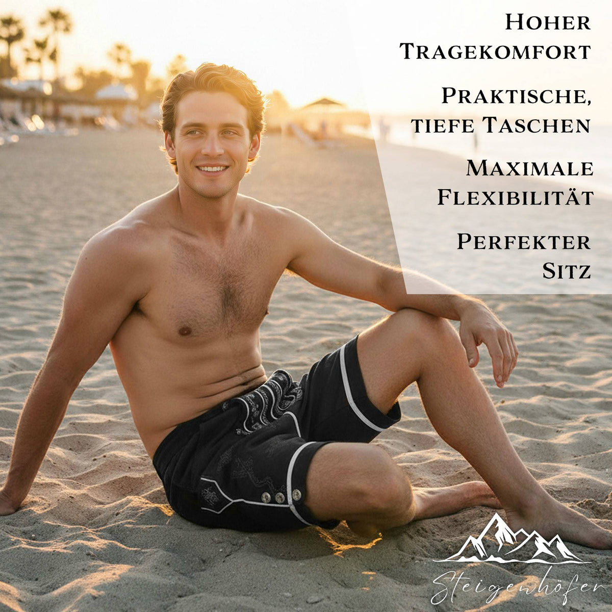 Steigenhöfer Badehose im Trachtenlook XAVER