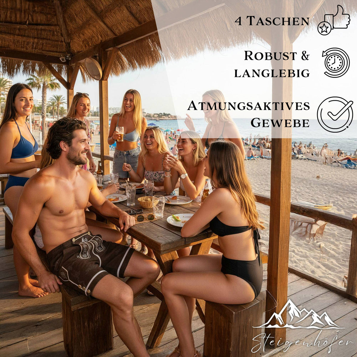 Steigenhöfer Badehose im Trachtenlook XAVER