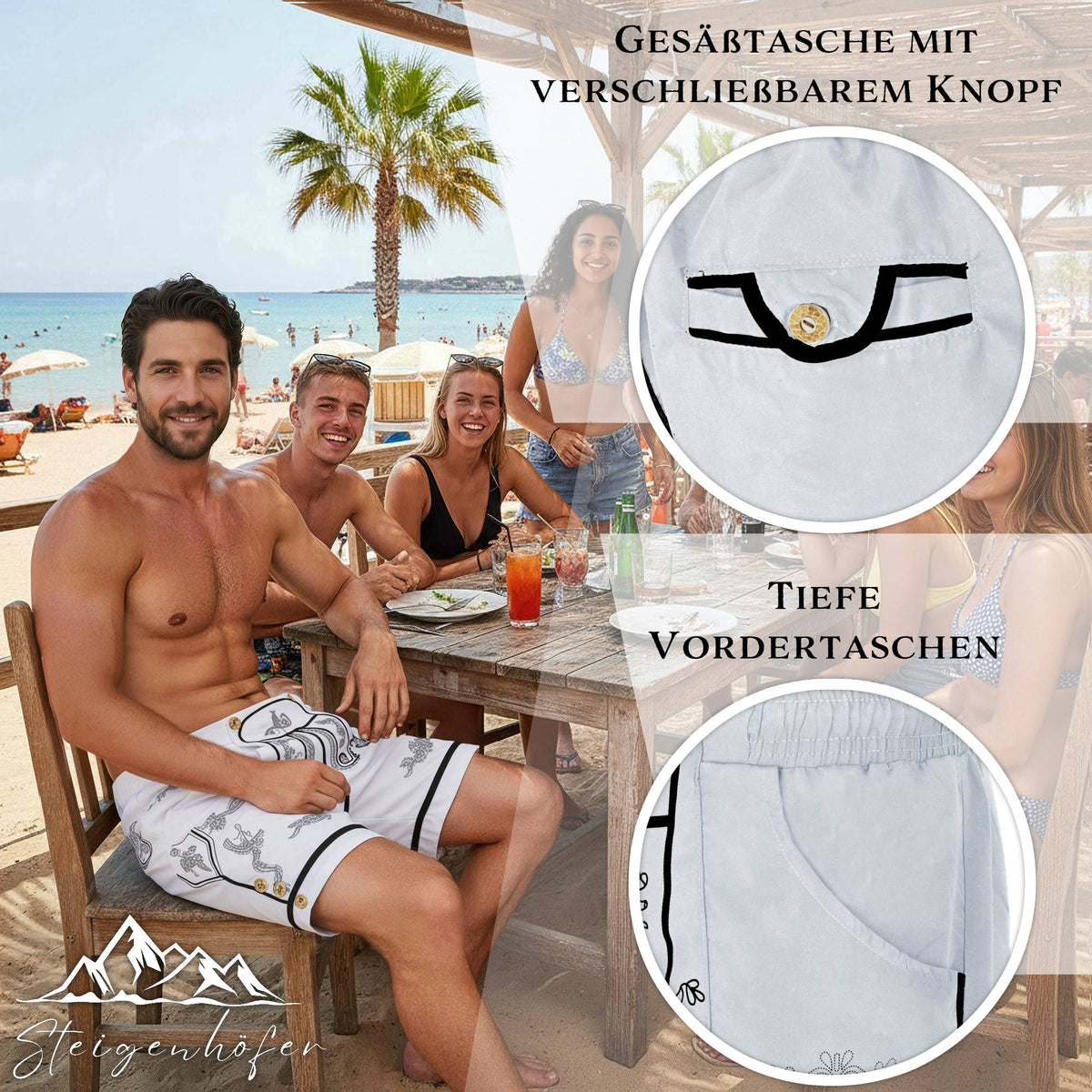 Steigenhöfer Badehose im Trachtenlook XAVER