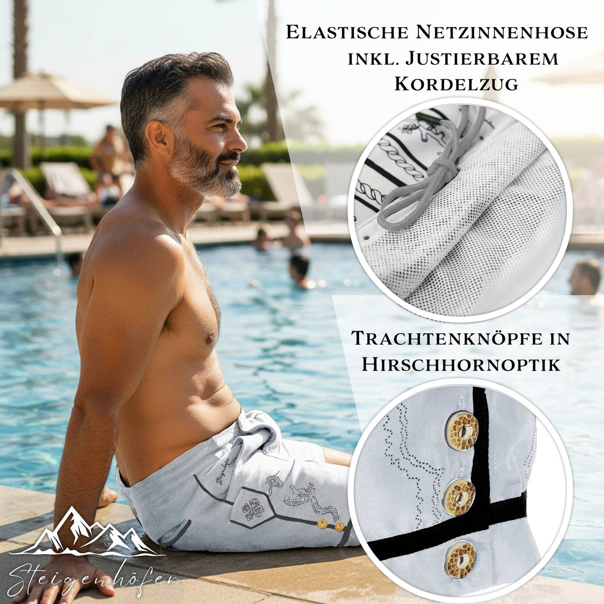 Steigenhöfer Badehose im Trachtenlook XAVER